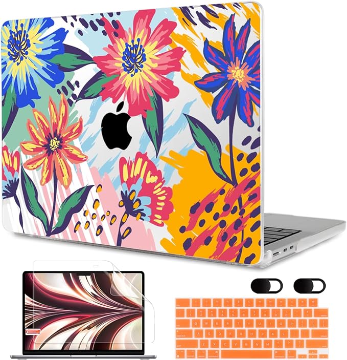 MEEgoodo Case for MacBook Air M4/M3/M2 13.6 inch 2025 2024 2022, Fit Model by MEEgoodo