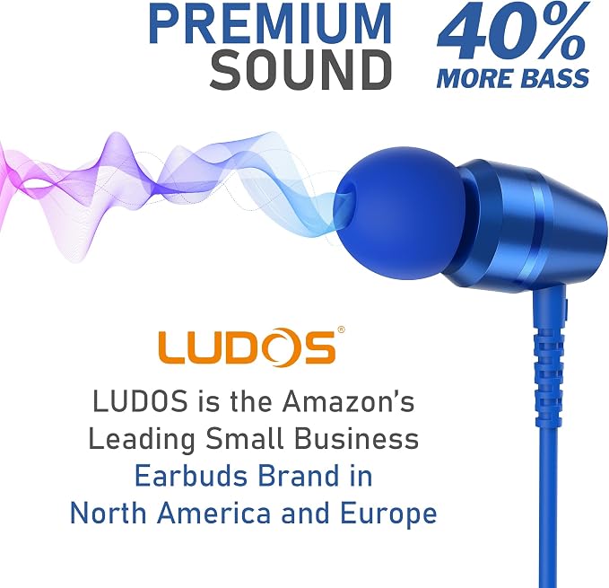 LUDOS OMNITONE Wired Earbuds in-Ear Headphones, 5 Years Warranty, Earphones - Image 7