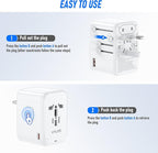 VYLEE Travel Plug Adapter, 65W Fast GaN Travel Charger, International Plug - Image 5