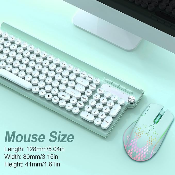 VEGCOO Wireless Gaming Mouse, C30 Silent Click Wireless Rechargeable Gaming - Image 7