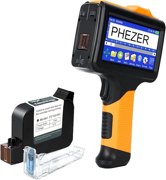 P19 Handheld Inkjet Printer for Any Surface, Portable 360° All-Round Coding by PhezerHandheldInkjetPrinter