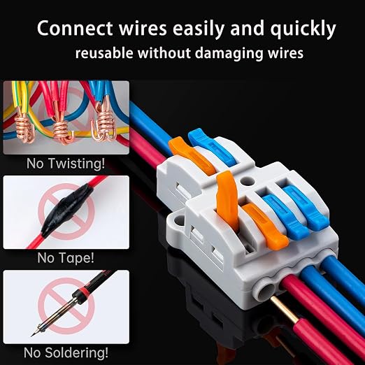 10PCS Lever Wire Connectors, Quick Wiring Cable Connectors, Compact Push-in - Image 8