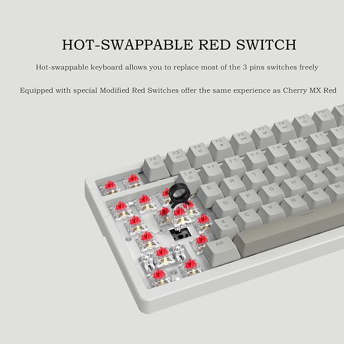 FIRSTBLOOD ONLY GAME. AK992 Retro Wired Mechanical Keyboard, 98 Keys Full Layout - Image 3