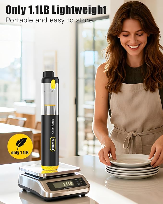 SEEDUSTRY Handheld Vacuum Cleaner Cordless, Mini Car Vacuum/Portable Pet - Image 8