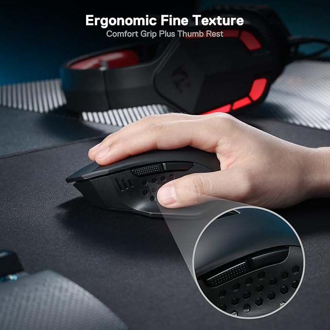 Redragon M656 Gainer Wireless Gaming Mouse, 4000 DPI 2.4Ghz Wireless Mouse w/ 5 - Image 7