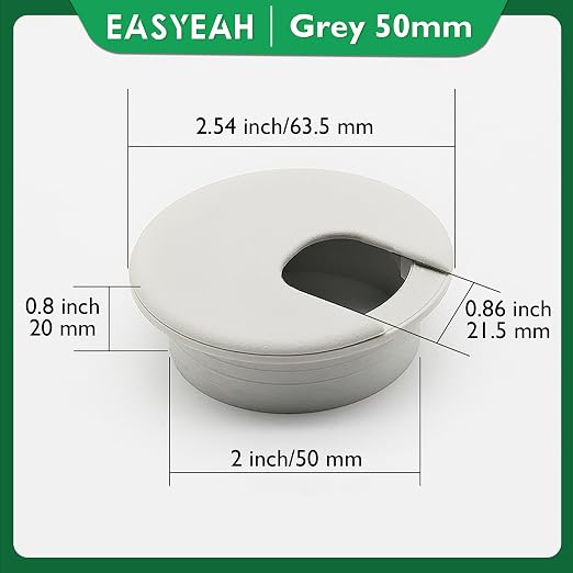 2 Pcs Desk Grommet 2" / 50 mm, Desk Cord Hole Cover, Cable Grommet ABS Plastic - Image 8