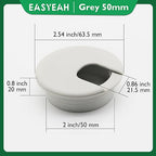 2 Pcs Desk Grommet 2" / 50 mm, Desk Cord Hole Cover, Cable Grommet ABS Plastic - Image 8