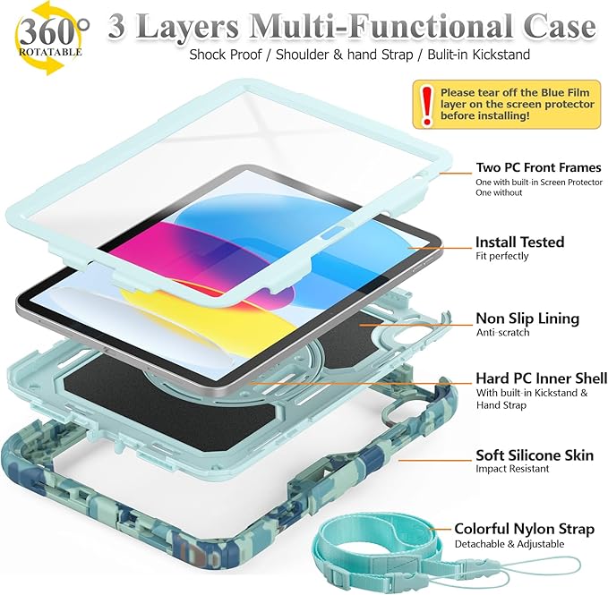 SEYMAC stock Case for iPad 11th/10th Generation 11''/10.9'' 2025/2022, - Image 5