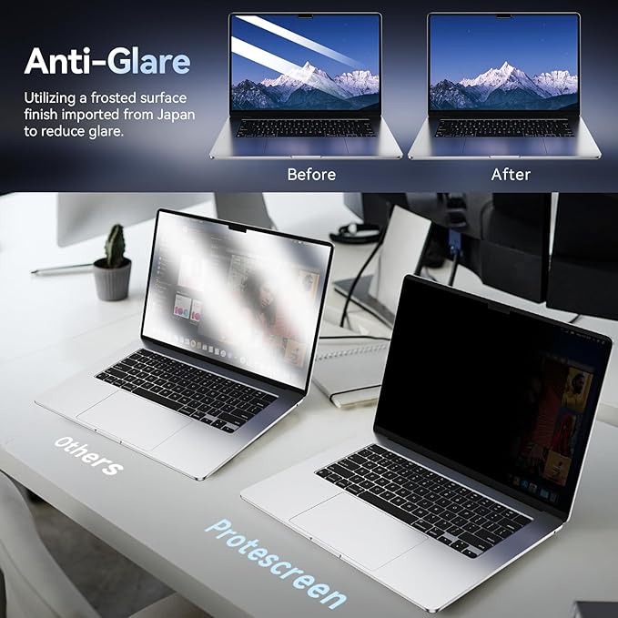 Privacy Screen MacBook Pro 13 Inch/MacBook Air 13 in, Magnetic Removable Anti - Image 5
