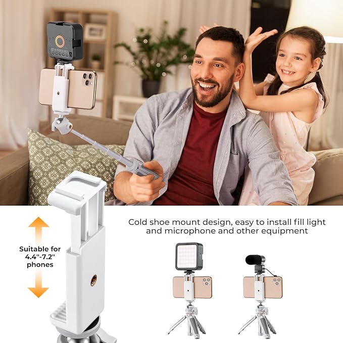 K&F CONCEPT Selfie Stick Tripod, 360 Degree Rotation Mini Phone Stand - Image 7