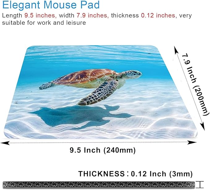 Sea Turtle Mouse Pad Non-Slip Rubber Base Gaming MousePads - Image 2