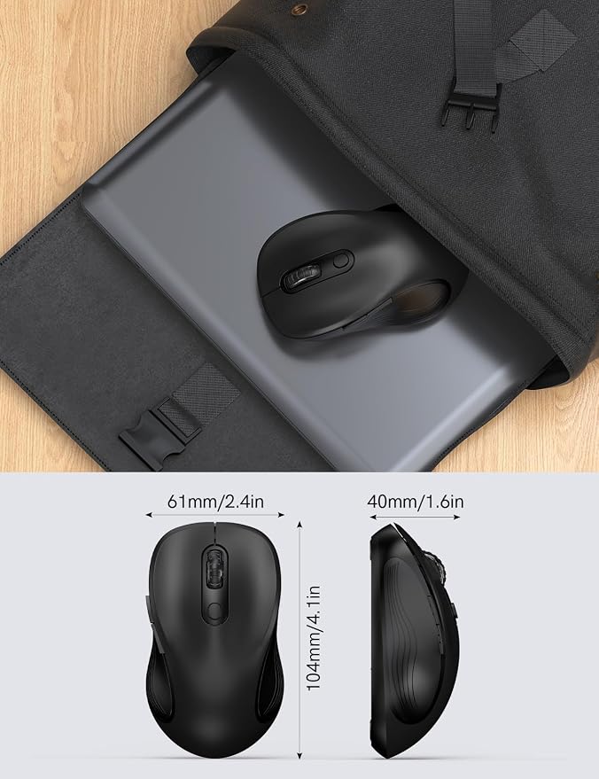 Trueque Wireless Mouse for Laptop, 2.4GHz Ergonomic Computer Mouse - Image 4