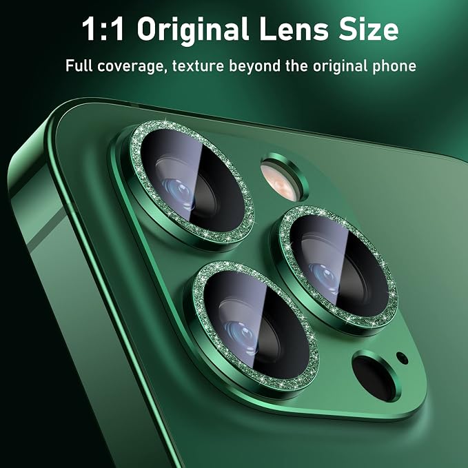 UniqueMe for iPhone 13 Pro/iPhone 13 Pro Max Camera Lens Protector, Metal Ring - Image 6