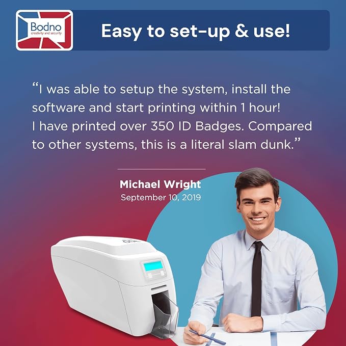 Bodno Magicard 300 Dual Sided ID Card Printer & Complete Supplies Package ID - Image 7