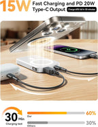 Magnetic Portable Charger, 10000mAh Wireless Power Bank - Image 4