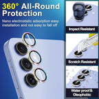 for Samsung Galaxy A16 Camera Lens Protector, Individual Metal Ring Tempered - Image 3