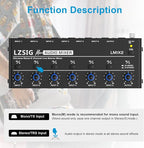 LZSIG Mini Audio Mixer, Stereo Line Mixer - Image 4