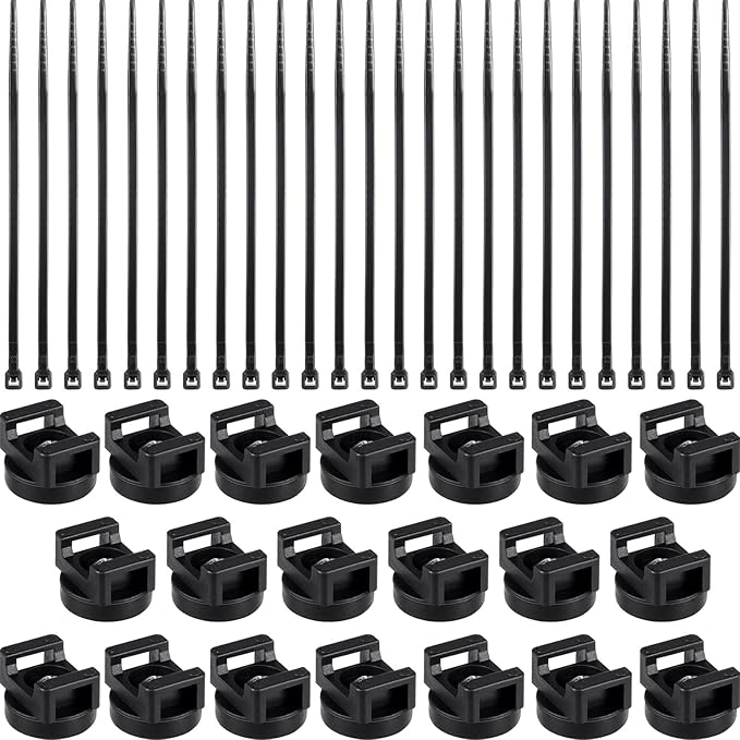 Yookeer 180 Pieces Magnetic Zip Tie Mount Multipurpose Cable Holder Magnets by Yookeer
