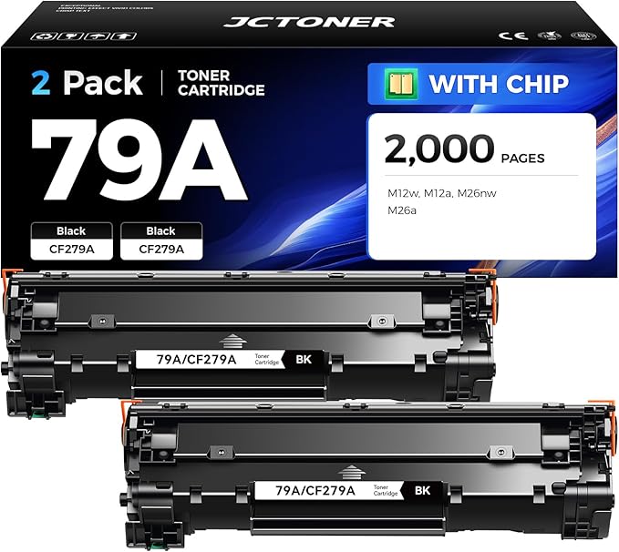 79A Black Toner Cartridge Combo Set High Yield Replacement by JCTONER