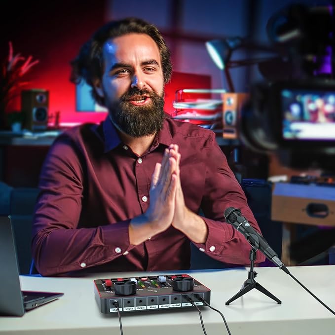 Podcast Equipment Bundle for 2 Mic Tiktok Video Content Creator Kit, Audio - Image 8