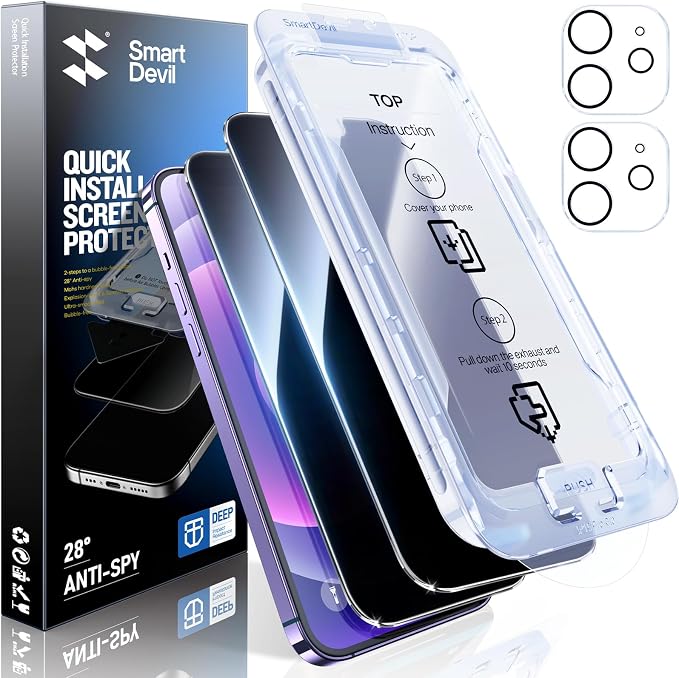 SMARTDEVIL 2+2Pack Privacy Screen Protector by SmartDevil