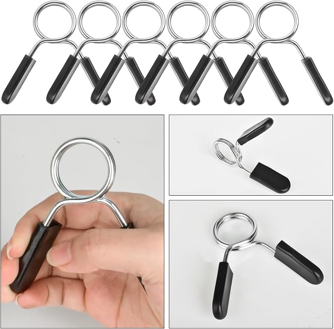 AccEncyc Spring Clip Collars 1 Inch Olympic Barbell Clamps Dumbbell Clips - Image 5