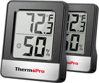 ThermoPro TP49 2 Pieces Digital Hygrometer Indoor Thermometer Humidity Meter by ThermoPro