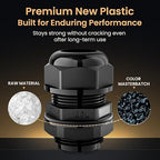 QILIPSU 50pcs M25L Long Thread Cable Gland Waterproof IP68 Nylon Strain Relief - Image 2