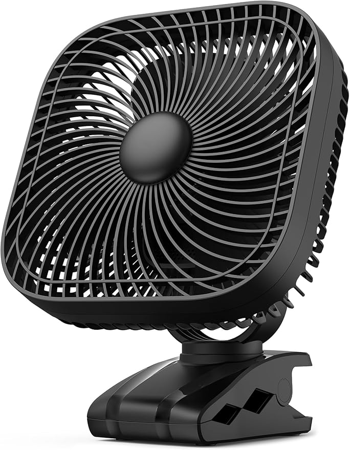 SLENPET 20000mAh Rechargeable Portable Clip on Fan, Last 78 hrs, 4 Speeds by SLENPET