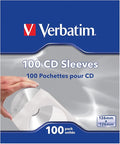 Verbatim CD/DVD Paper Sleeves-with Clear Window by Verbatim