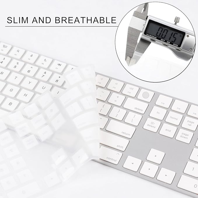 Allinside White Keyboard Cover for Mac Magic Keyboard - Image 4