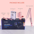 FEELWORLD VM1 Pink Gaming PC USB Microphone Condenser Mic - Image 7