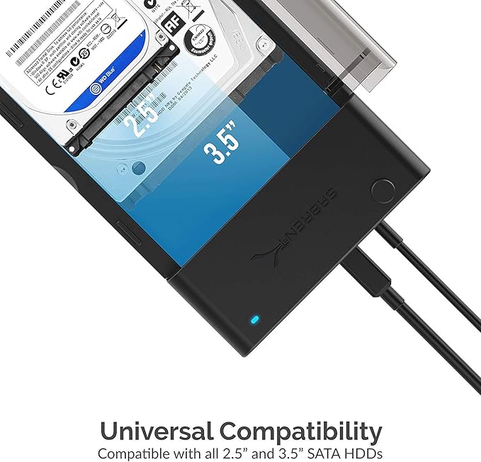 SABRENT USB 3.0 to SATA External Hard Drive Lay Flat Docking Station - Image 4