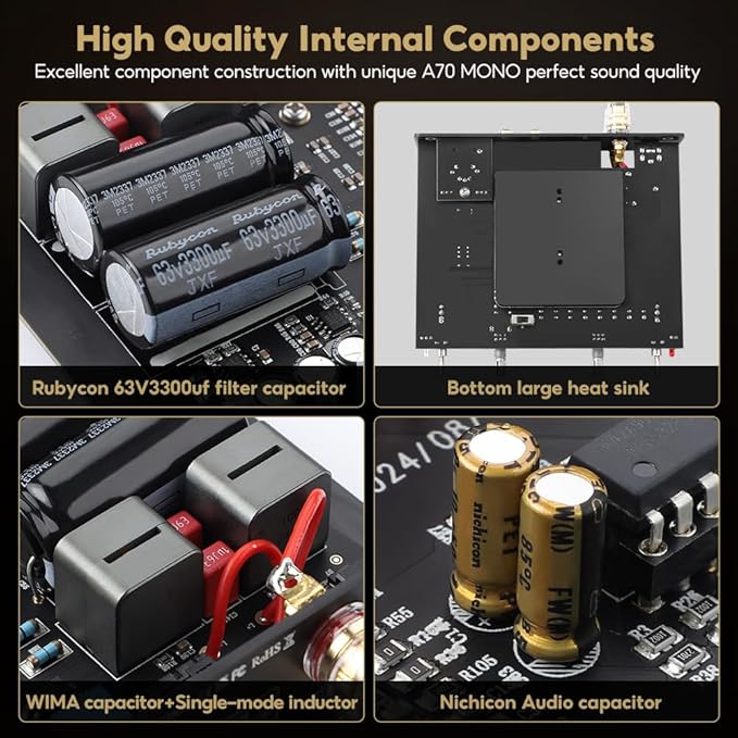AIYIMA A70 Mono Amplifier with PFFB Home Audio Receiver, TPA3255 Class D Amp - Image 4