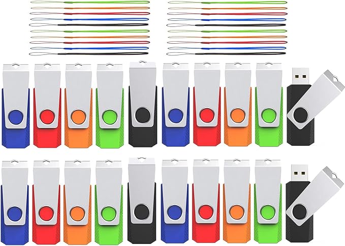 128MB USB 20 Pack, Wooolken USB 2.0 Flash Drive Memory Stick Thumb Drive Jump by WOOOLKEN