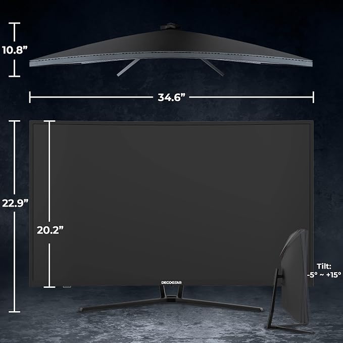 Deco Gear 39" Curved Ultrawide Gaming Monitor | 2560x1440 | 1ms MPRT | 165 Hz | - Image 7