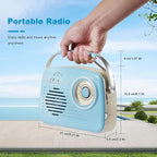 Portable Am Fm Radios, Radio Bluetooth Support Battery Operated and Plug in Wall - Image 2
