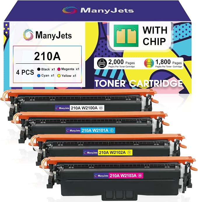 210A Toner Cartridges 4 Pack by ManyJets