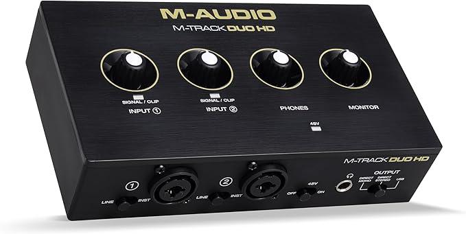 M-AUDIO M-Track Duo HD Audio Interface, M100 Condenser Microphone and HDH41 - Image 12