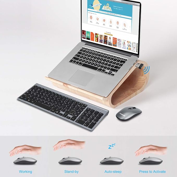 LeadsaiL Wireless Keyboard and Mouse Combo, Wireless USB Mouse and Computer - Image 5