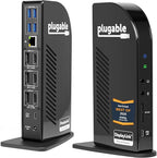 Plugable 13-in-1 USB C Docking Station 4K Triple Monitor by Plugable
