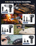 Car Vacuum Portable Cordless, 16000Pa Handheld Vacuum Mini Vacuum Cleaner High - Image 4