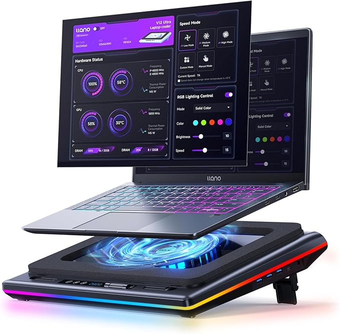 llano V12 Ultra Laptop Cooling Pad by TheHorizonofPossibility