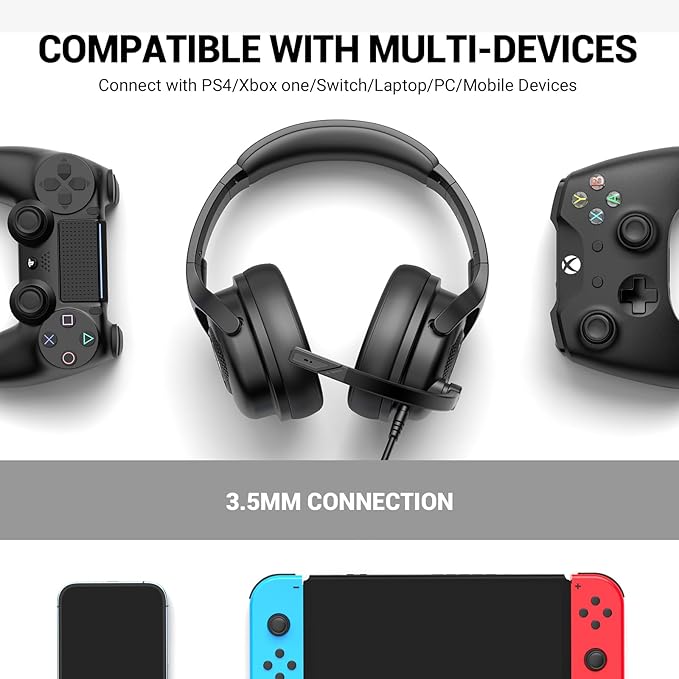 EKSA Headset with Microphone for PC, Computer Headphones with Noise Cancelling - Image 8