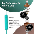 Symphonized Premium Wooden iPhone Earphones Wired Deep Bass Sound, 3D Sound - Image 3