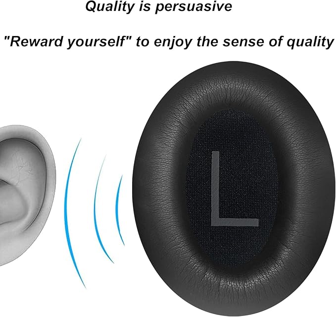 Earpads Cushions Replacement for Bose QC45 Headphones Ear Pads, Soft Protein - Image 4