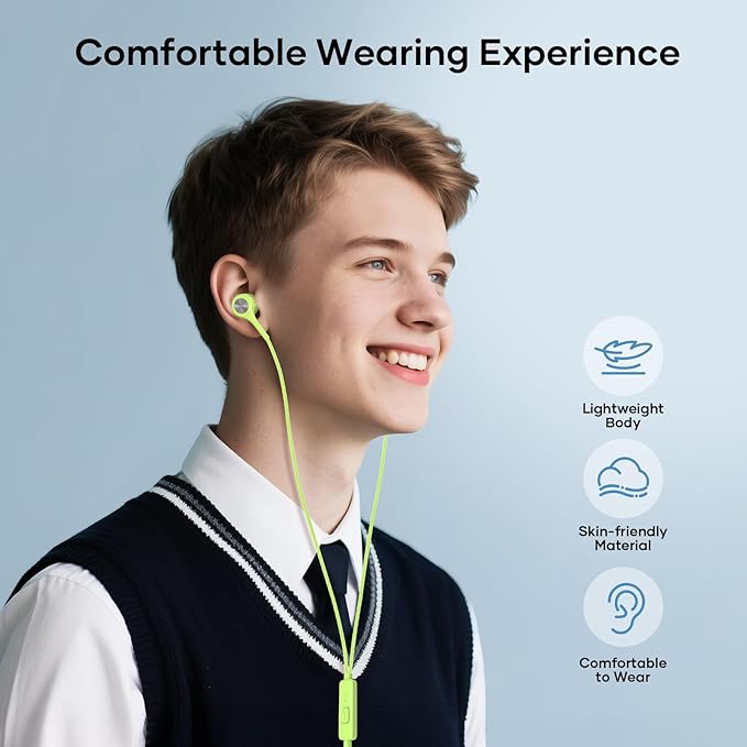 Wired Earbuds with Microphone 5 Pack, in-Ear Headphones with Heavy Bass - Image 6