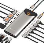 NOVOO USB C Docking Station Dual Monitor, 15 in 1 Laptop Docking Station 3 by NOVOO