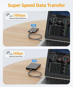 SUNGUY 10Gbps Micro B to USB C Hard Drive Cable 3FT, USB 3.1 USB C to Micro B - Image 2