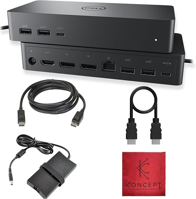 UD22 Dell Universal Docking Station USB-C/USB-A Supports Dual/Triple & 4 by Koncept